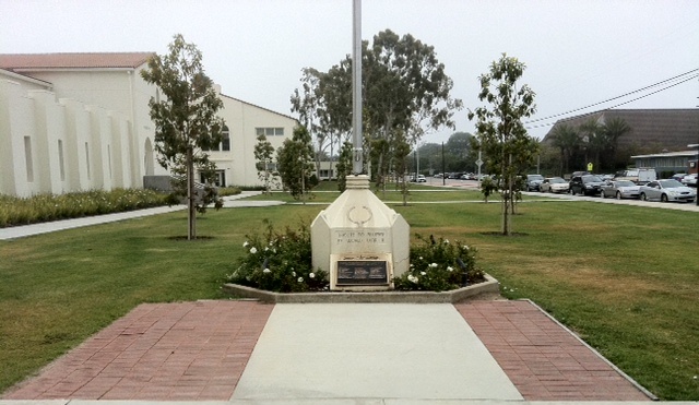 flagpole & bricks